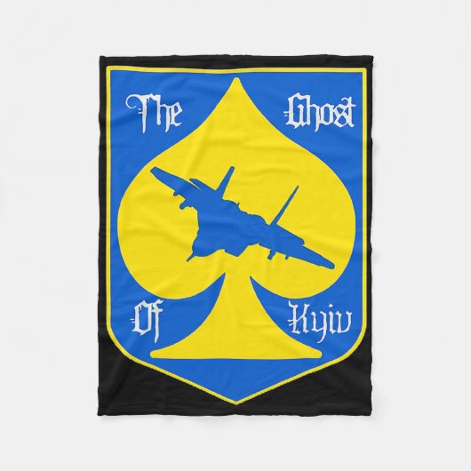 Der Geist von Kiew Kiew Ukraine Kampfpilot Fleecedecke (Vorderseite)