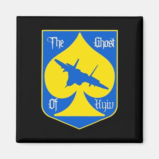 Der Geist von Kiew Kiew Ukraine Kampfpilot Magnet (Vorne)