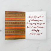 Der Geist von Kwanzaa Feiertagskarte (Innenseite)