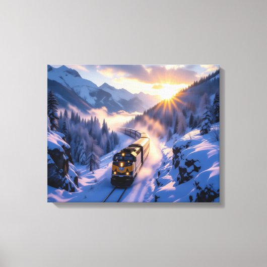 Der Geisterzug des Winters Leinwanddruck (Vorderseite)