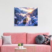 Der Geisterzug des Winters Leinwanddruck (Insitu (Wohnzimmer))