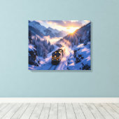 Der Geisterzug des Winters Leinwanddruck (Insitu (Holzboden))
