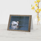 der gekräuselte Schwan versieht 1 notecard mit Karte (Gelbe Blume)