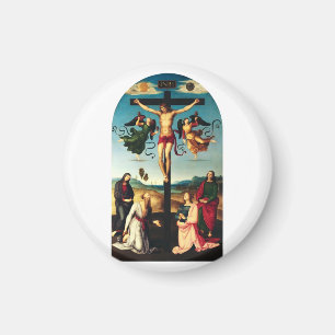 Der gekreuzigte Christus mit der Jungfrau Maria Magnet