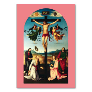 Der gekreuzigte Christus mit der Jungfrau Maria Tischnummer