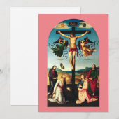 Der gekreuzigte Christus mit der Jungfrau Mary Einladung (Vorne/Hinten)