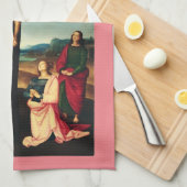 Der gekreuzigte Christus mit der Jungfrau Mary Geschirrtuch (Viertel Falte)