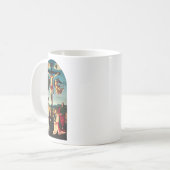 Der gekreuzigte Christus mit der Jungfrau Mary Kaffeetasse (Vorderseite Links)
