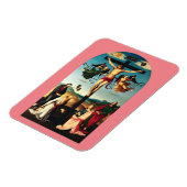 Der gekreuzigte Christus mit der Jungfrau Mary Magnet (Linke Seite)