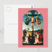 Der gekreuzigte Christus mit der Jungfrau Mary Postkarte (Vorne/Hinten)