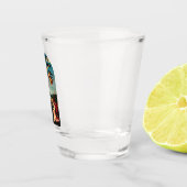 Der gekreuzigte Christus mit der Jungfrau Mary Schnapsglas (Rechts)