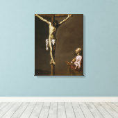 Der gekreuzigte Christus mit einem Maler Leinwanddruck (Insitu (Holzboden))