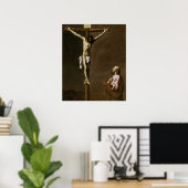 Der gekreuzigte Christus mit einem Maler Poster (Heimbüro)