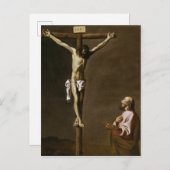 Der gekreuzigte Christus mit einem Maler Postkarte (Vorne/Hinten)