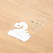 Der gekrönte Schwan Acryleinladungen (Ablage )