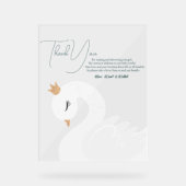 Der gekrönte Schwan Acrylschild (Vorderseite)