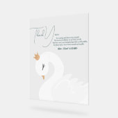 Der gekrönte Schwan Acrylschild (Winkel)