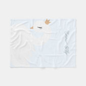 Der gekrönte Schwan Fleecedecke (Vorderseite (Horizontal))
