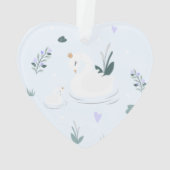 Der gekrönte Schwan Ornament (Rückseite)