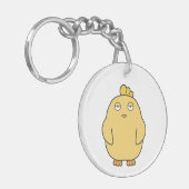 Der gelangweilte Küken Schlüsselanhänger (Vorderseite links)