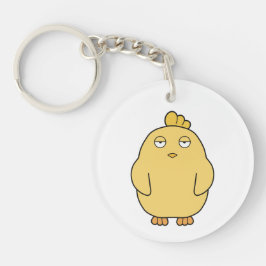 Der gelangweilte Küken Schlüsselanhänger