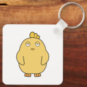 Der gelangweilte Küken Schlüsselanhänger (Rückseite)