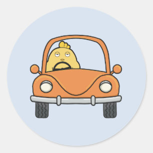 Der gelangweilte Treiber Runder Aufkleber