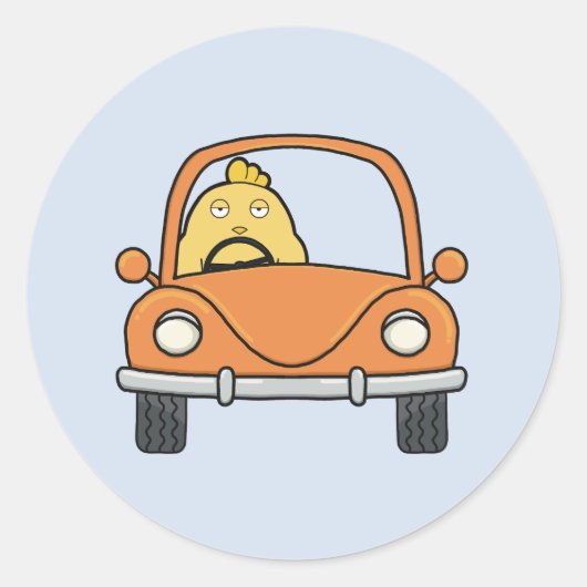 Der gelangweilte Treiber Runder Aufkleber (Vorderseite)
