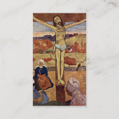 Der gelbe Christus von Paul Gauguin Visitenkarte (Rückseite)