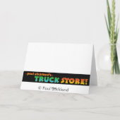 Der gelbe Digger des Kindes Karte (Rückseite)