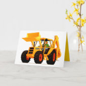 Der gelbe Digger des Kindes Karte (Gelbe Blume)