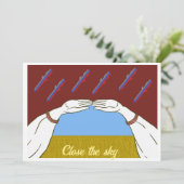 Der "gelbe und blaue Himmel" der Ukraine Einladung (Stehend Vorderseite)