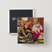 Der Geld-Wechsler und seine Ehefrau, 1539 Button (Vorne & Hinten)