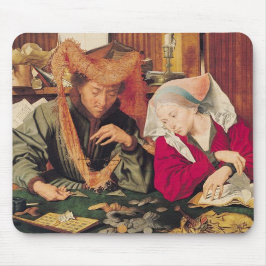 Der Geld-Wechsler und seine Ehefrau, 1539 Mousepad (Vorne)