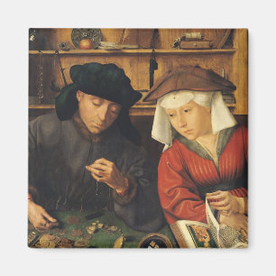 Der GeldLender und seine Ehefrau, 1514 Magnet