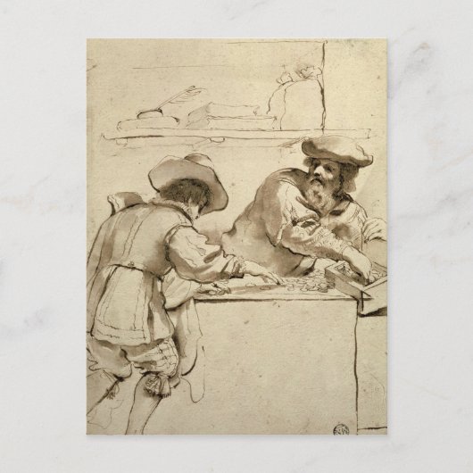 Der Geldverleiher Postkarte (Vorderseite)