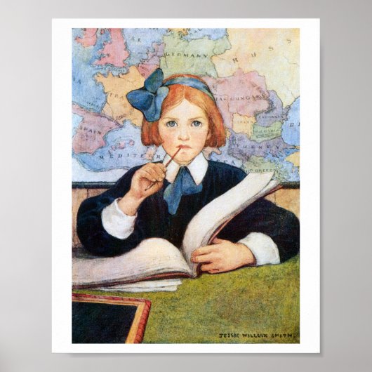 Der Gelehrte, Jessie Willcox Smith Poster (Vorne)