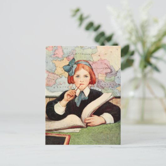 Der Gelehrte Postkarte (Stehend Vorderseite)