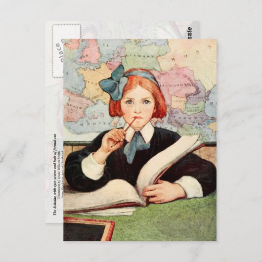 Der Gelehrte Postkarte (Vorne/Hinten)