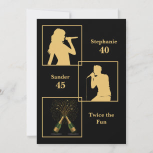 Der gemeinsame Geburtstag verdoppelt den Spaß Schw Einladung