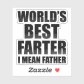 Der Gemeinste Vater der Welt Aufkleber (Blatt)