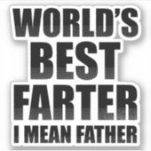 Der Gemeinste Vater der Welt Aufkleber (Vorderseite)