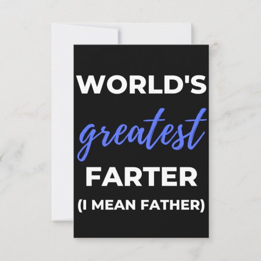 Der Gemeinste Vater der Welt Dankeskarte (Vorderseite)