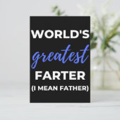 Der Gemeinste Vater der Welt Dankeskarte (Stehend Vorderseite)