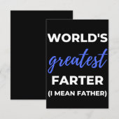Der Gemeinste Vater der Welt Dankeskarte (Vorne/Hinten)