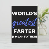 Der Gemeinste Vater der Welt Dankeskarte (Stehend Vorderseite)