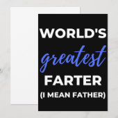 Der Gemeinste Vater der Welt Dankeskarte (Vorne/Hinten)