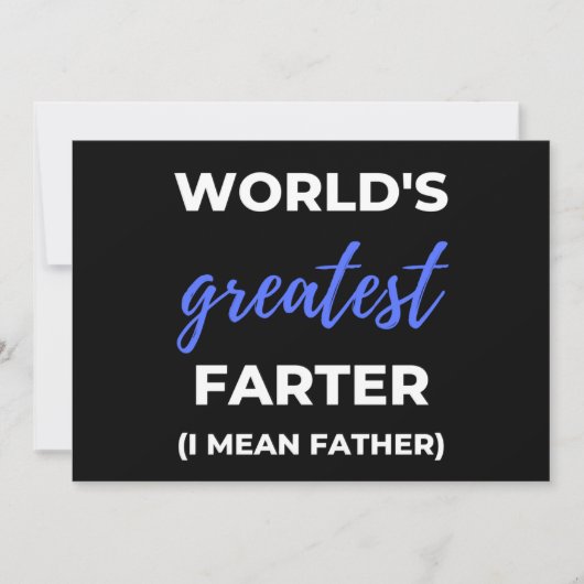 Der Gemeinste Vater der Welt Feiertagskarte (Vorderseite)
