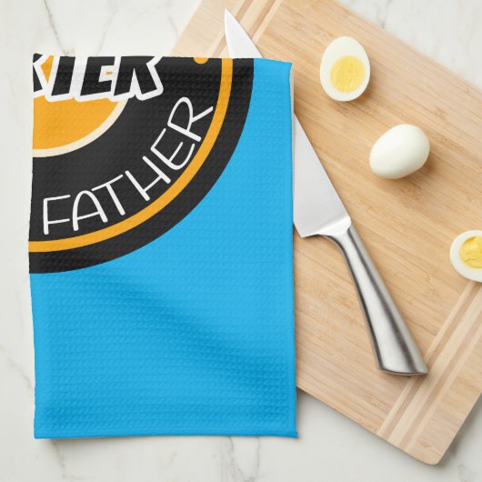 Der Gemeinste Vater der Welt Geschirrtuch (Viertel Falte)