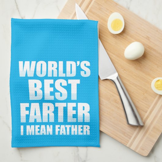 Der Gemeinste Vater der Welt Geschirrtuch (Viertel Falte)